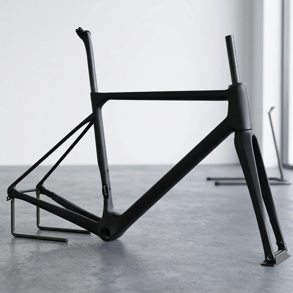 T800 Fiber Carbon Road Bike Frame Aero Geometry Fully Internal Cable Routing 700C Disc Brake Thru Axle Performance Area