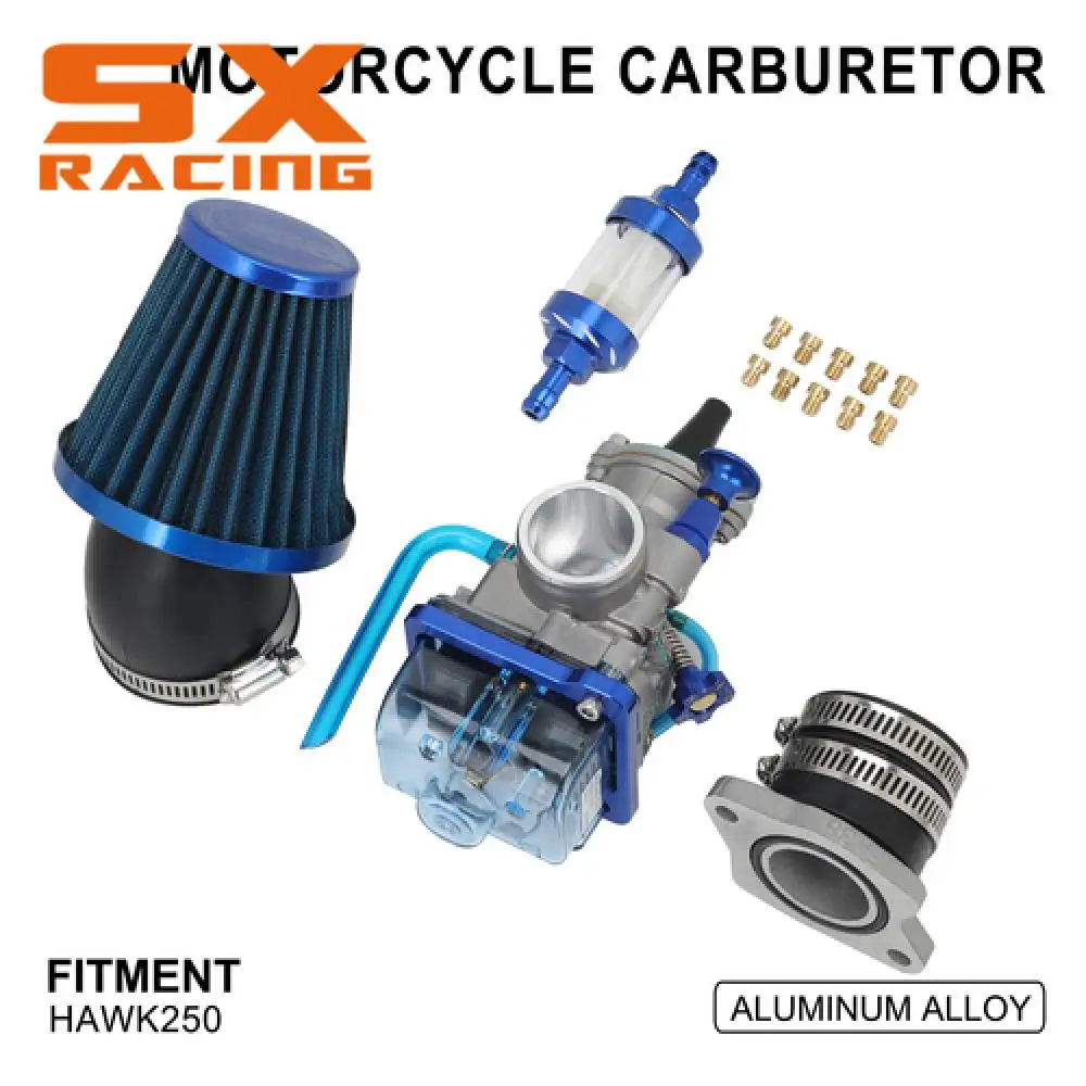 

Motorcycle PWK 28mm Carburetor Interface Set Aluminum Alloy For RPS Hawk250 Dirt Bike Modification Accessories Air Oil Filter