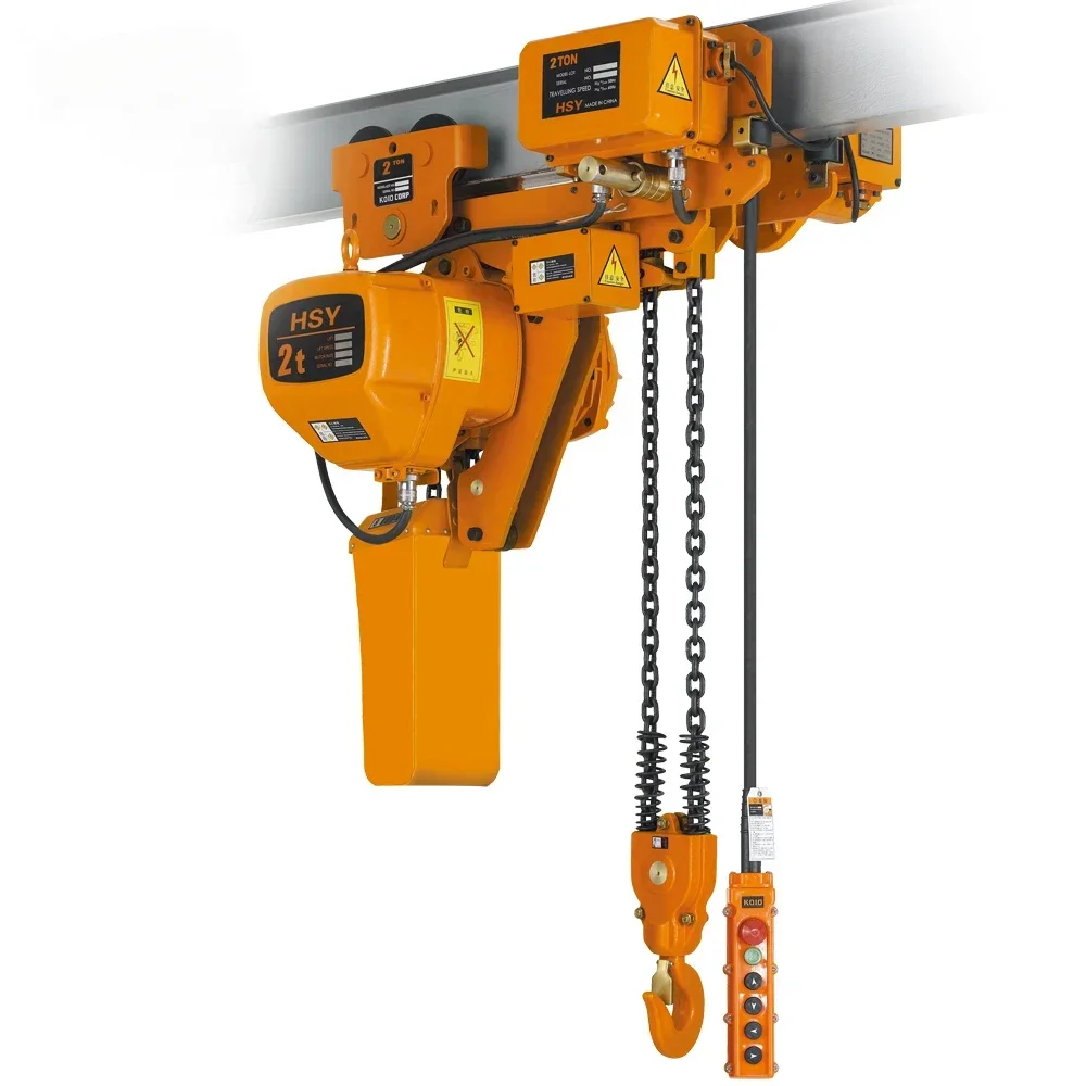 Chain Electric Hoist, 1ton/5ton, Movable with Sports Car, Remote Control, Industrial Use, CE Certification, Custom Voltage