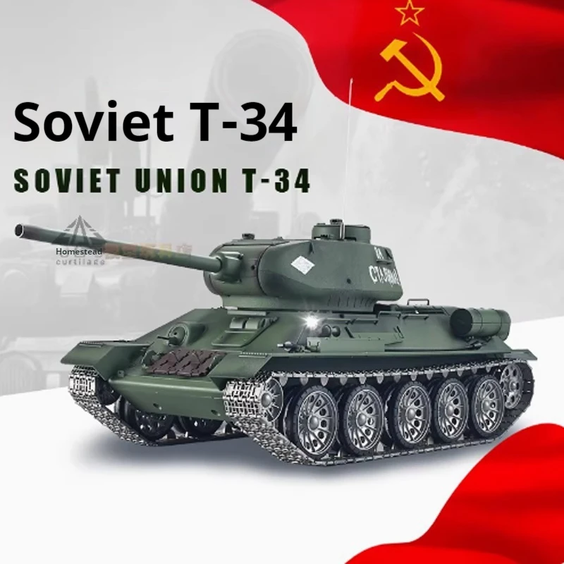 

Henglong Tank 3909, советский T-34, имитация электрического пульта дистанционного управления, BB-пули, стрельба, военная модель, игрушки