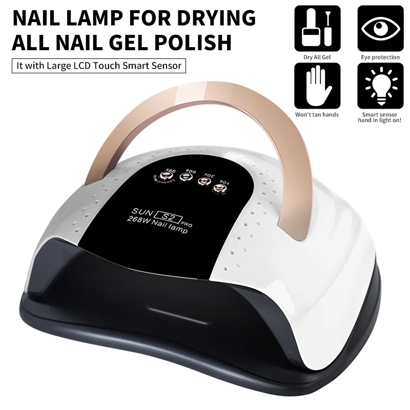 Professional 268W Nail Dryer Manicure 57led lampada per unghie per polimerizzazione rapida tutti gli strumenti per saloni di asciugatura per unghie con smalto per unghie in Gel UV