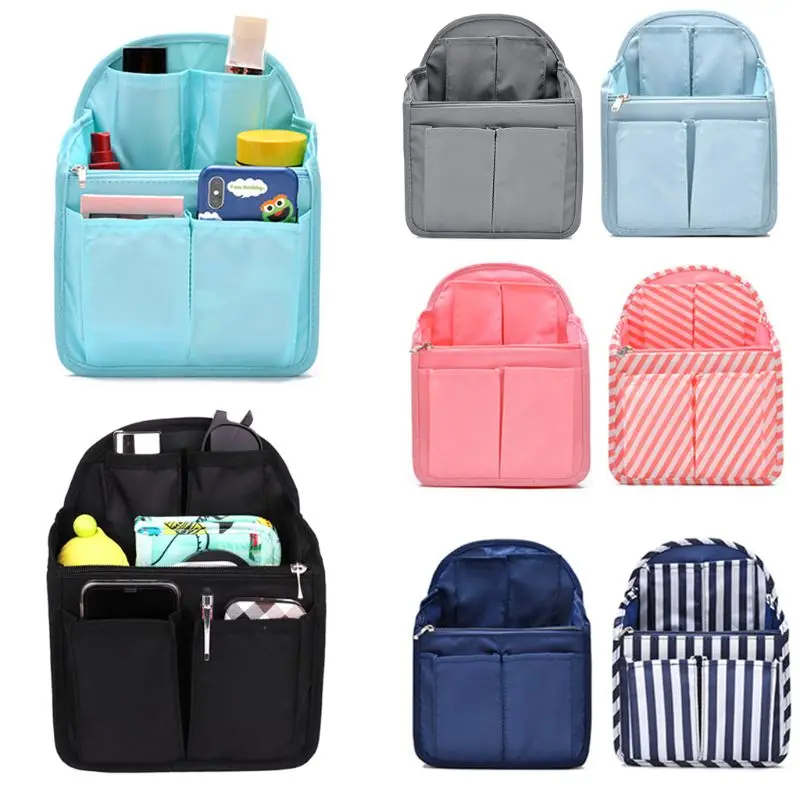 Bolsa organizadora con inserción mochila, bolsa bolso con múltiples bolsillos para estuche