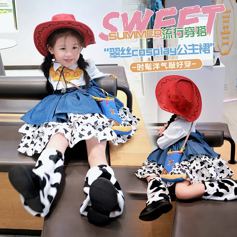 

Children's Day Performance Costume Trish Woody Denim Girl's Skirt Princess Children'sCOSDress