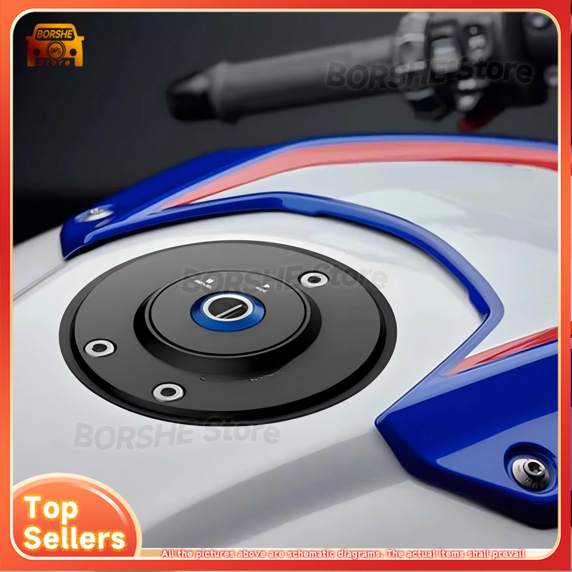 2026 مناسبة لياماها MT09 MT09SP 2013-2023 التصنيع باستخدام الحاسب الآلي الإفراج السريع غطاء خزان الوقود مكافحة سرقة غطاء R