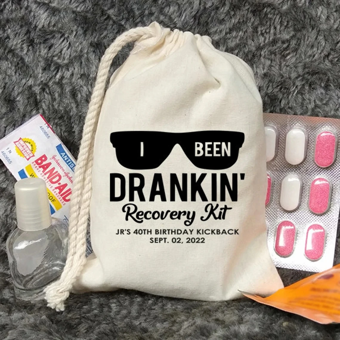 25 PCS I've been drankin Recovery Kit Bag-Bachelorette survival kit-Just Drunk-Beach Hangover Kit-Pineapple bachelorette-Beyonce