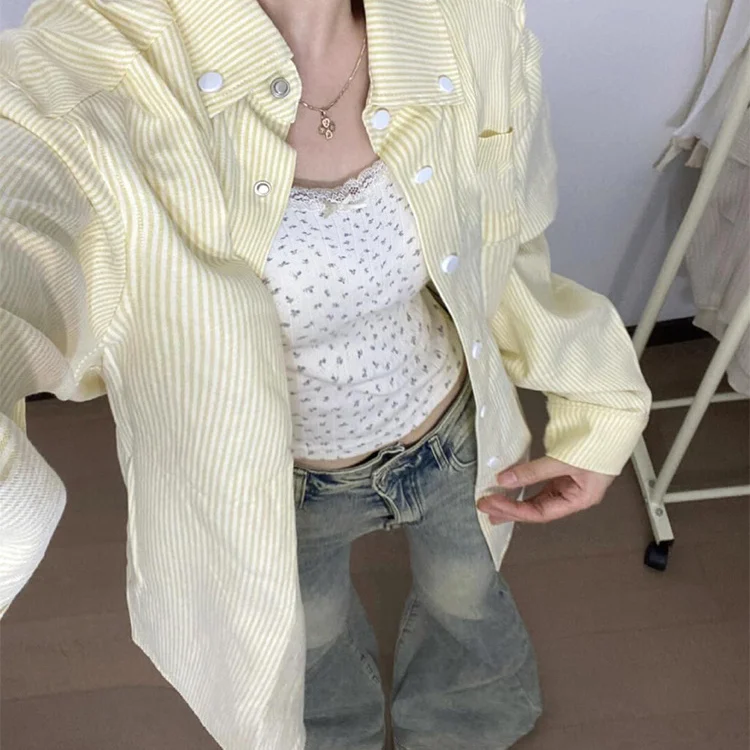 

plus Size 300 Pou Women's Loose Long Sve Plaid irt Spring Summer Lazy Sle Outerwear Comfortable Fit Korean Sle