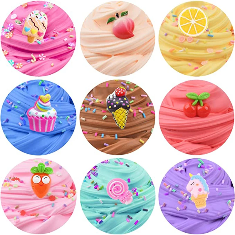 50ml Butter Slime Kit Fake Candy Scented Slime Fluffy Party Antistress Toys For Kids Boys Girls Birthday Gift