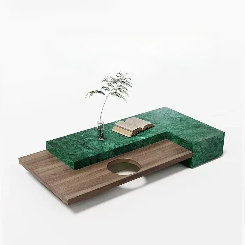 

X Natural Marble Coffee Table Light Luxury Modern Living Room Home High-end Minimalist Wabi-sabi Style