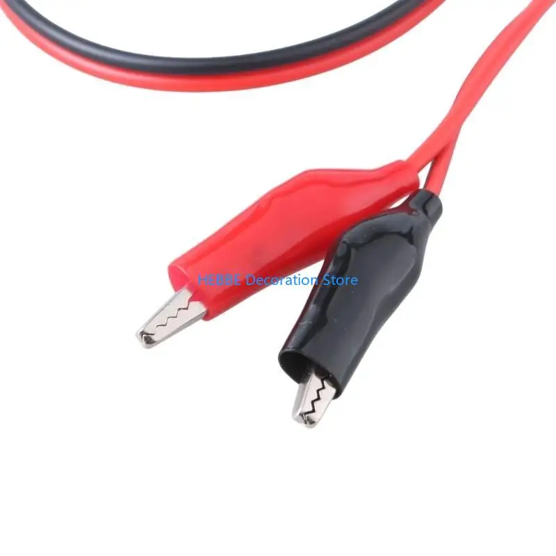 B0KC Alligators Clips Electric Test Leads Double-ended Crocodiles Test Clips 2 Color Electrical Jumper Wire Power Test Cable 1M