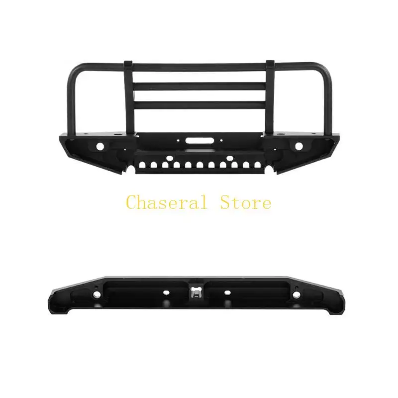 E7CE Металлический передний задний бампер с хвостовым крюком для прицепа, набор из 4 светодиодных фонарей для гусеничного с 1/10