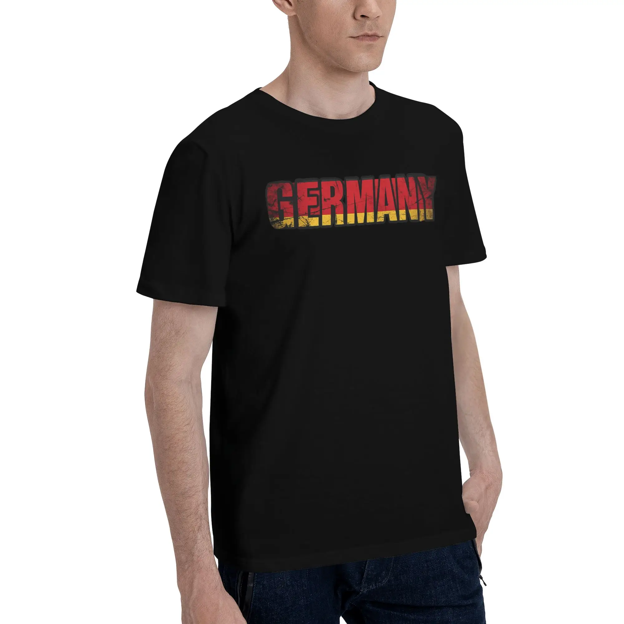 Roots Deutschland  Novelty 100% Cotton T-Shirt Germany Flag Tees Tops For Men