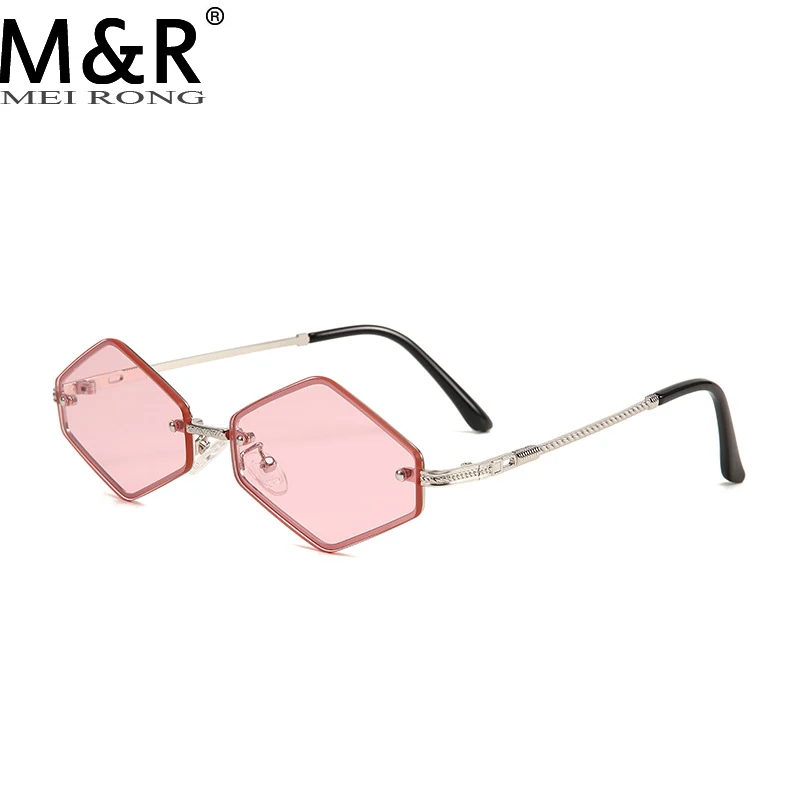 Fashion Trend Polygonal Women's Sunglasses Personalized Metal Glasses Frame Hip Hop Style Men's Fishing Sunnies UV400 Gafas