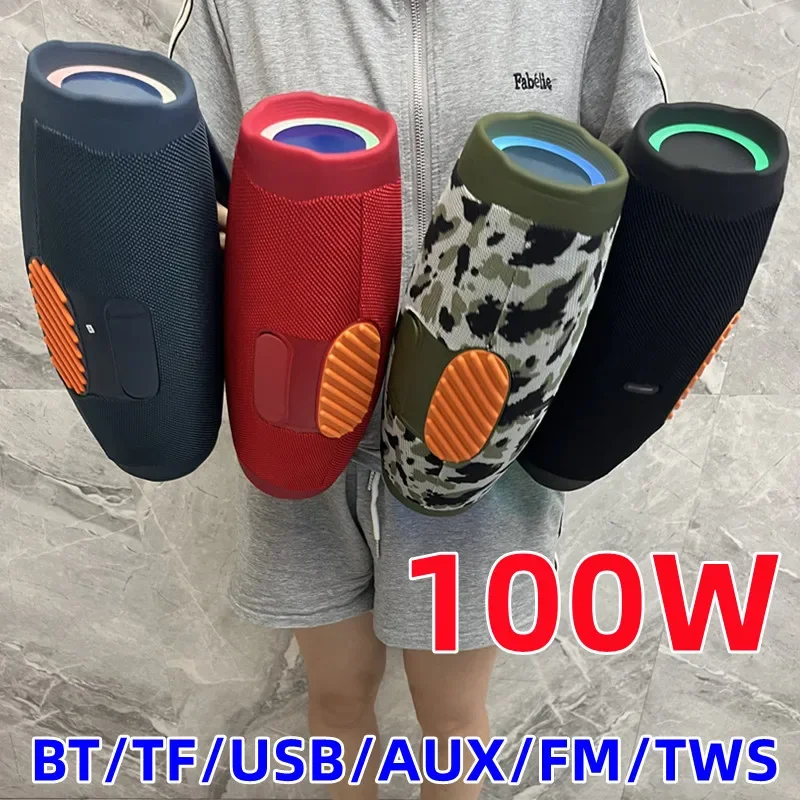 100W Powerful BOOMBOX 3 High Power Wireless Bluetooth Speaker RGB Light Party Music Center Portable Home Theater Heavy Bass TWS