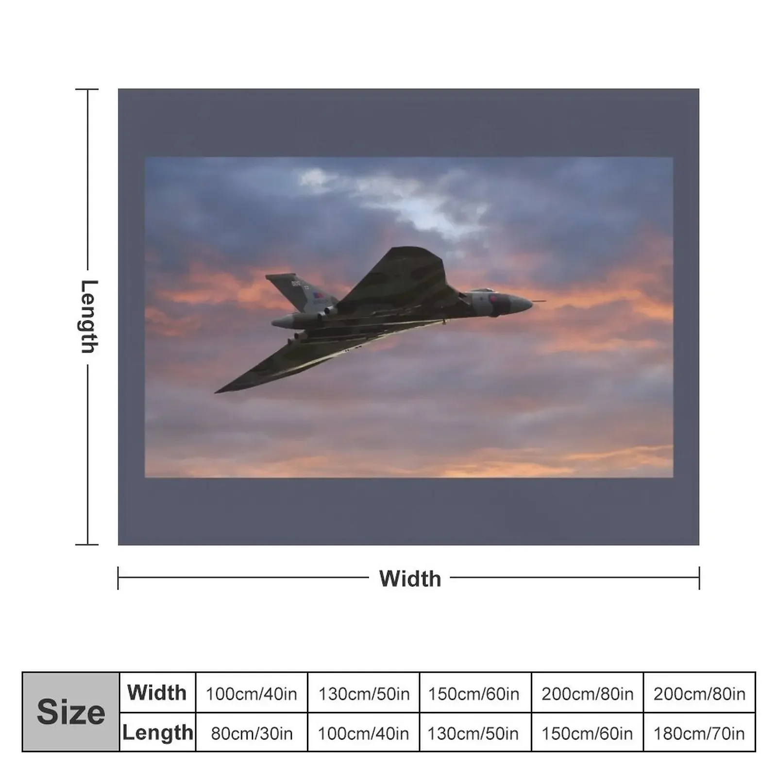 Avro Vulcan Bomber XH558 Throw Blanket Soft Softest Tourist Blankets