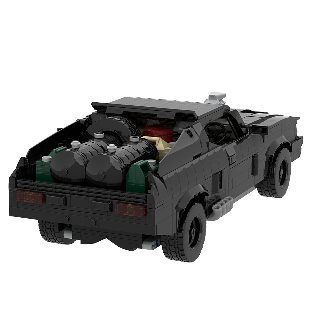 V8 Interceptor MOC Car Speed Champions Super Race F1 Mad Max Vehicle Technical Building Block Movie Brick Christmas Gift City