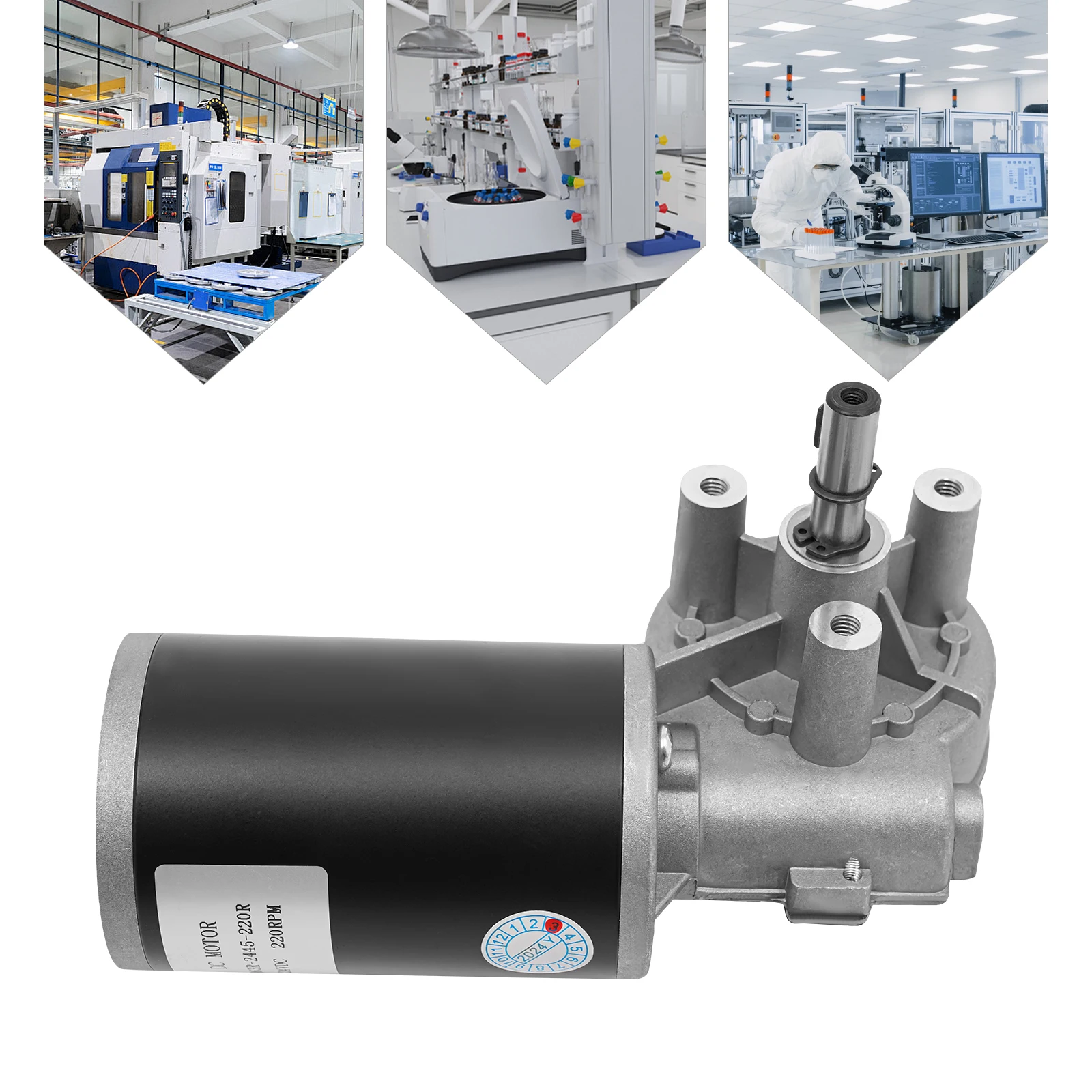 

Электрический червячный редуктор постоянного тока, 45 Вт, 24 В, серебряный редуктор, передаточное число двигателя, скорость без нагрузки, передаточное число 220 об/мин, 3:60