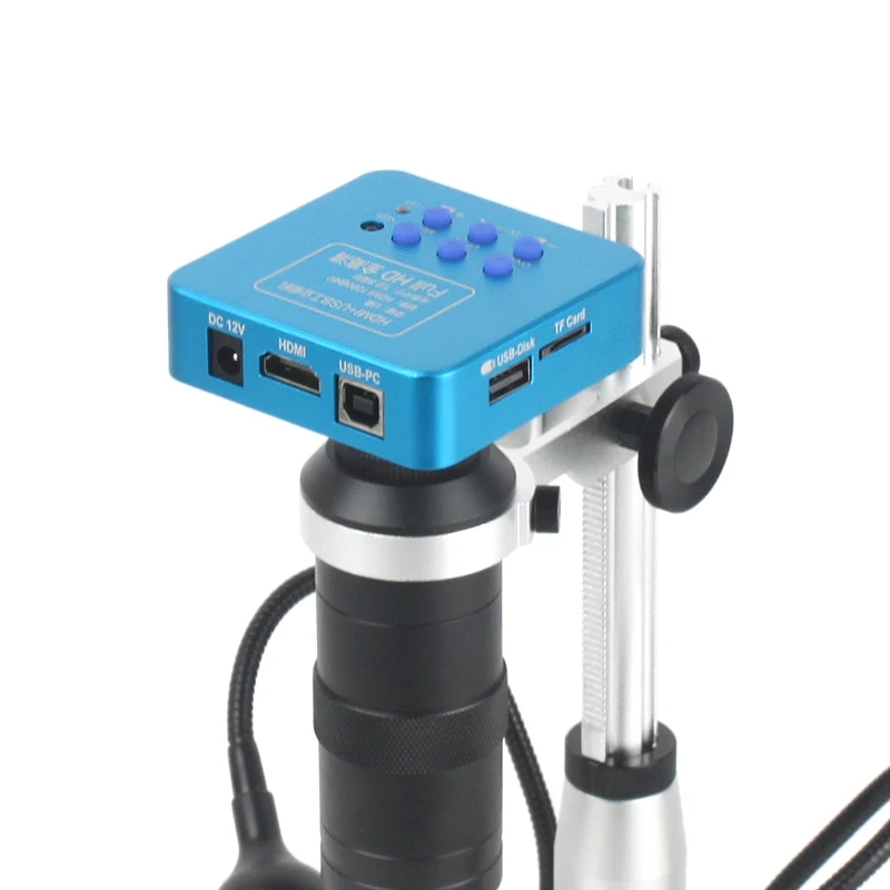 HDMI USB digital microscope for electronic soldering 130X 1080P microscope camera USB LED Ring Light professional Phone repair
