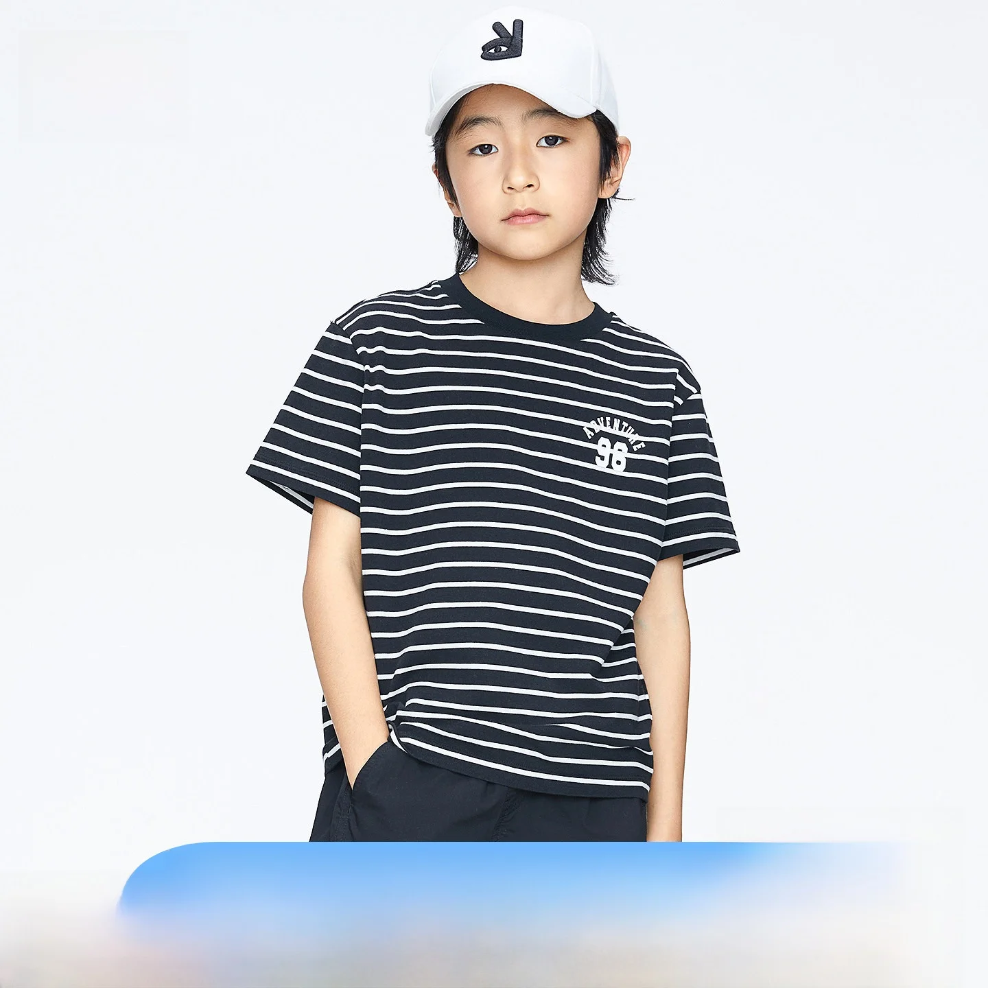 annil-kids-t-shirt-casual-a-righe-con-scollo-rotondo-e-maniche-corte-unisex-nuovo-stile-estivo-versatile-sportivo-in-misto-cotone-per-bambini-dai-3-ai-16-anni