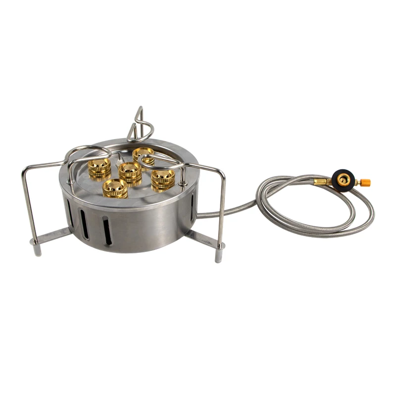 

Camping Stove 5 Heads Gas Burner Portable Cooking Stove for Outdoor Furnace Picnic Barbecue Equipment