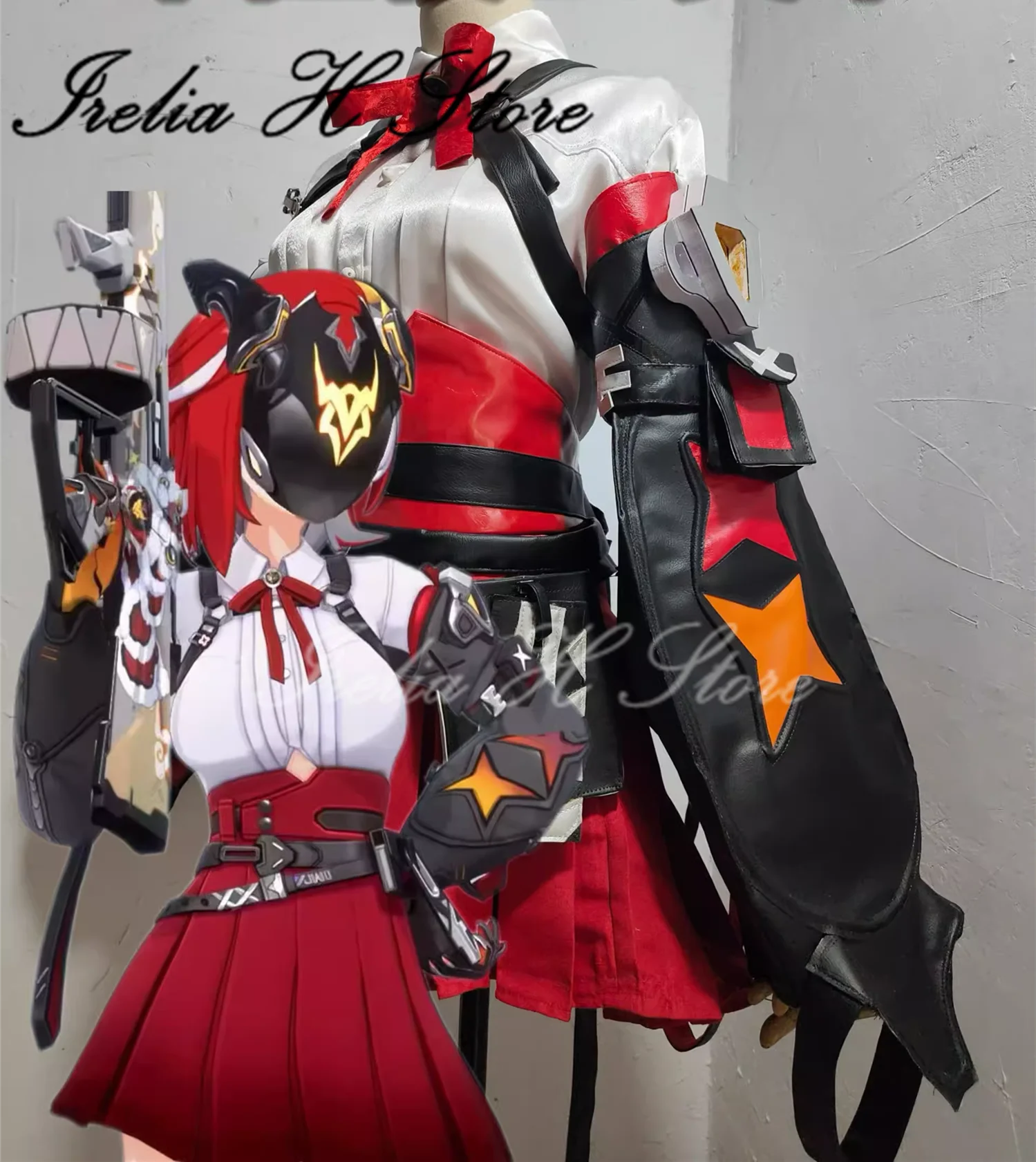 

Irelia H Store Cutom made size Eika from Strinova Eika Cosplay Costume game party dress female
