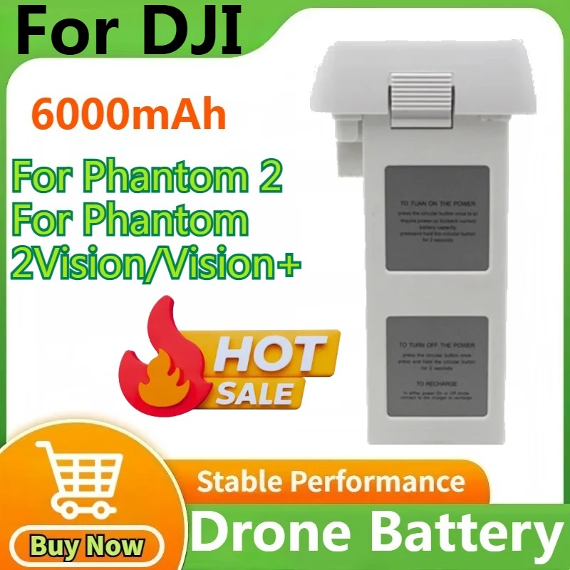 

For DJI Phantom 2 6000mAh Flight Time 25 Minutes Compatible for Phantom 2 Vision/Phantom 2 Vision+ Intelligent Flight Battery