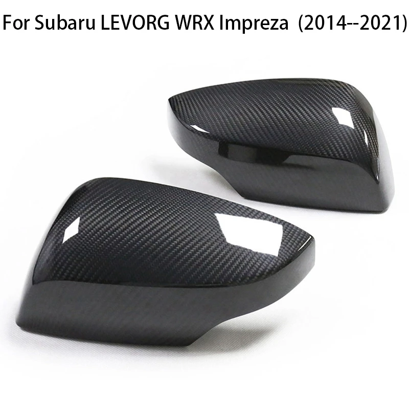 

For Subaru LEVORG WRX Impreza 2014-2022 Real Carbon Fiber Car Rearview Mirror Case Cover Trim Cap spare parts accessories