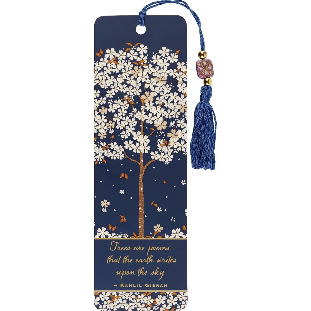 Elegant Beaded Bookmark Inspired by Falling Blossoms