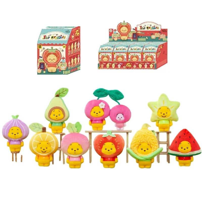 

TOPTOY Disney Медведь Пух Маленькая фруктовая садовая серия Слепая коробка Медведь Пух Слепая коробка Плюшевая аниме-фигурка Подвеска Детские игрушки Подарки