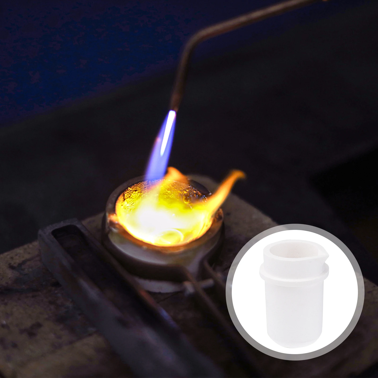 

Quartz Melting Gold Cup Crucible High Temperature Resistance White Casting