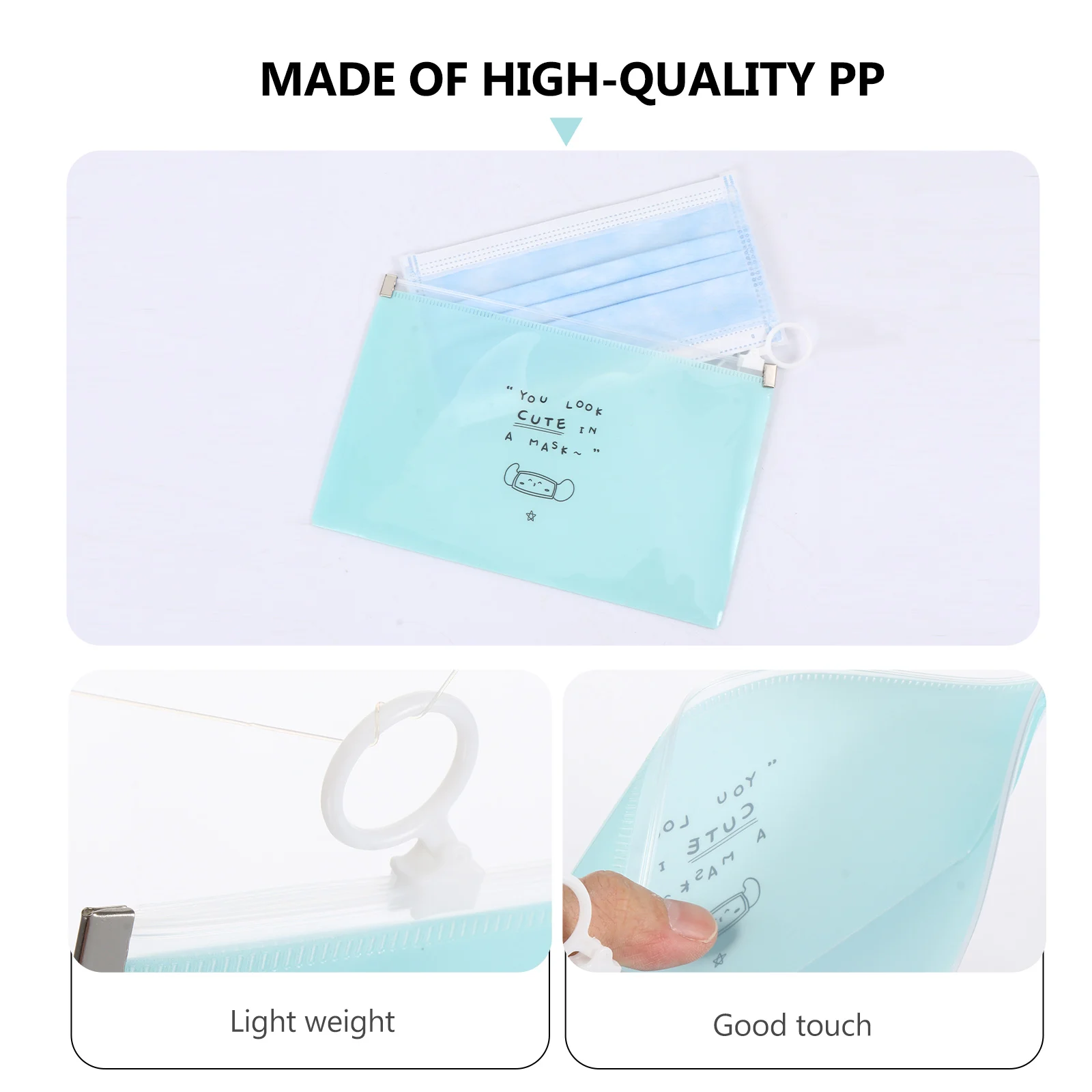 

5 Pcs Temporary Storage Folder Foldable Portable Mask Holder Case Face Covers Organizer