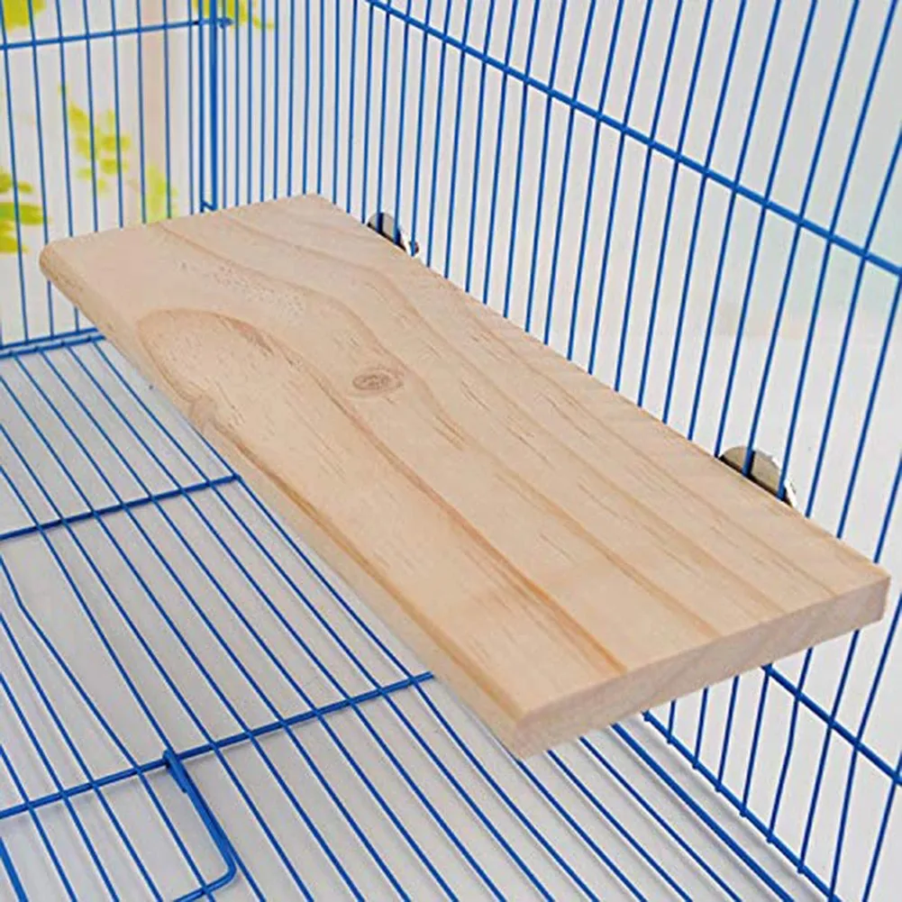 Plataforma de salto de madeira para animais de estimação, brinquedos para pássaros, gerbils, ratos, papagaio, hamster, trampolim, poleiros, pata, moagem, gaiola limpa, acessórios