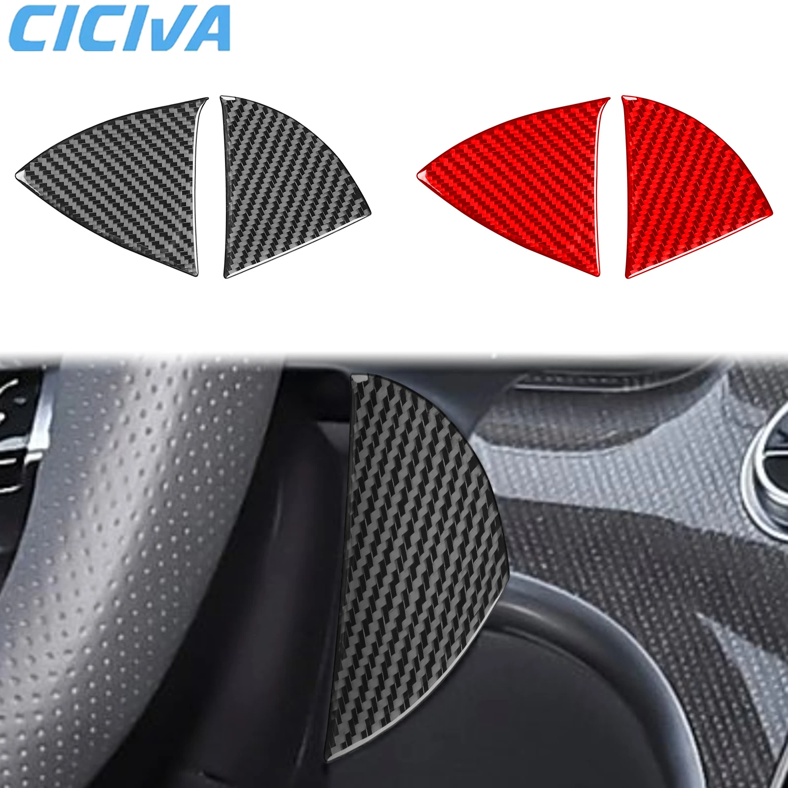 

For Mercedes Benz C-Class W206 2022-2024 Carbon Fiber Dashboard Speedometer Sides Interior Car Accessories Cover Stickers Trim