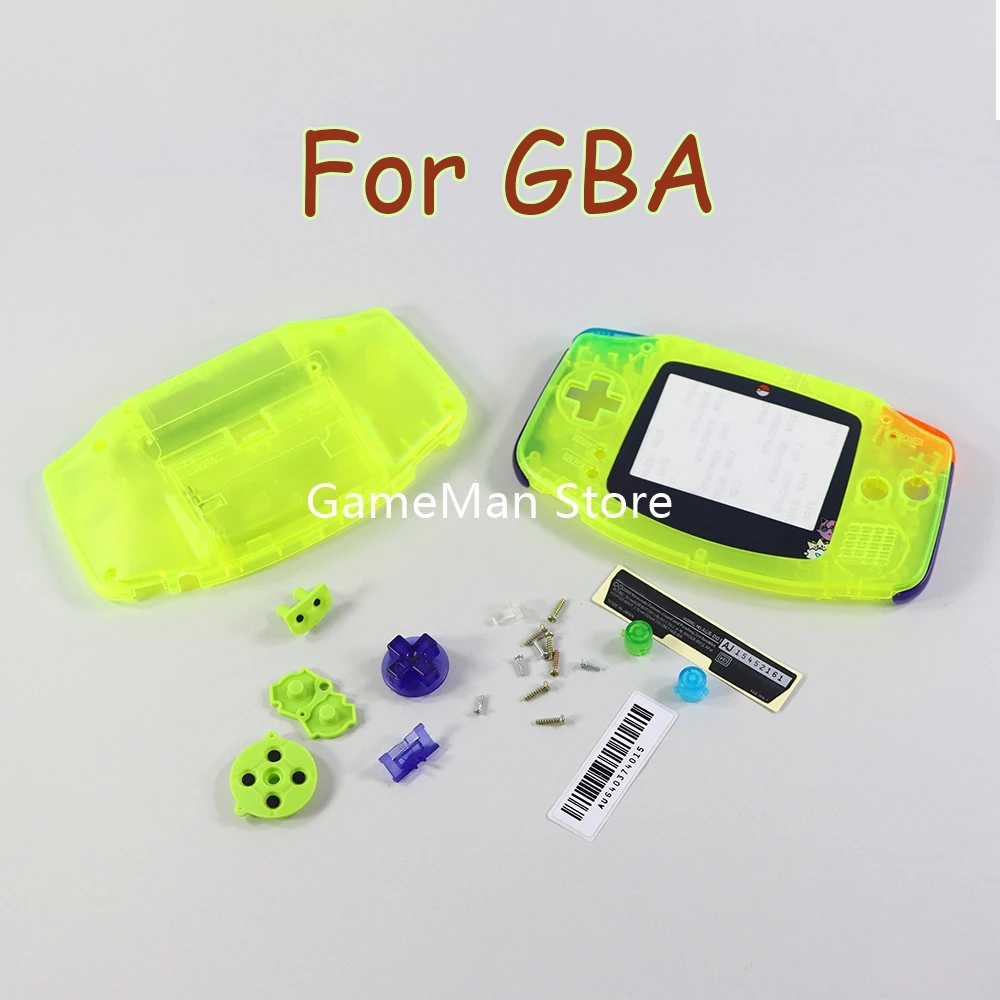 5sets For Game Boy Advance GBA Console Dreamy Full Set Housing Shell Color Rubber Pads Button Screen Lens screws FOR GBA Dream