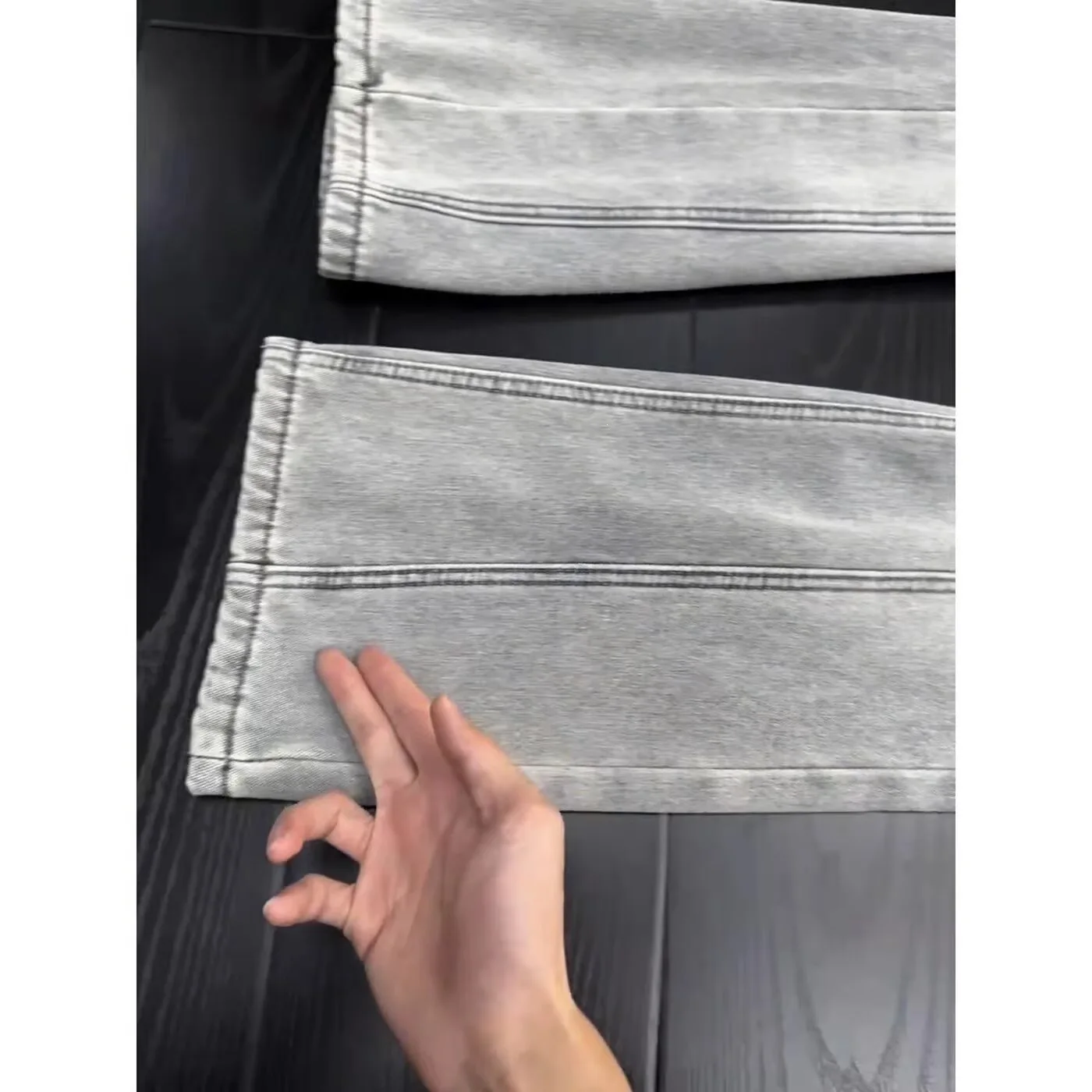 Summer Diagonal Slim-fit Jeans Men's Trendy New Simple And Versatile High Street American Retro Semi-elastic Trousers