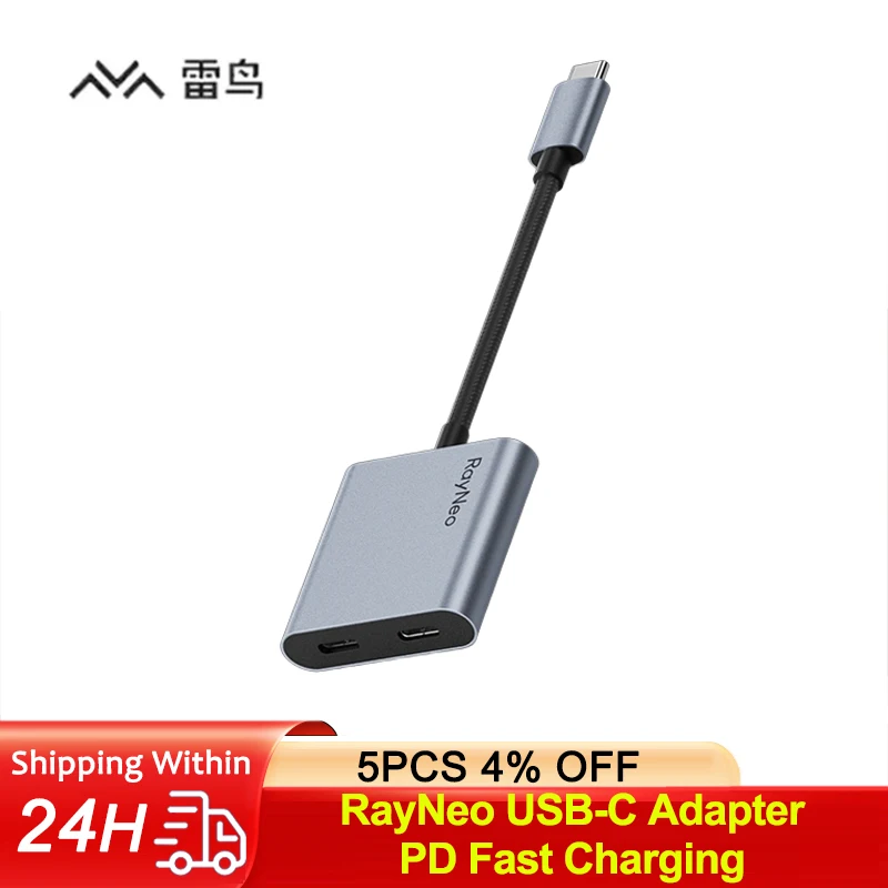 

RayNeo USB-C Adapter Charge & Play Multi-Port Adapter for Type-C Devices | PD Fast Charging,compatible with iphone 16/15