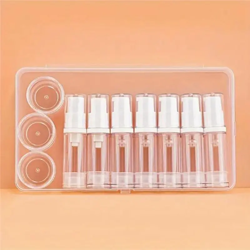 Clear Empty Refillable Airless Vacuum Pump Cream Lotion Sprayer Spray Portable Bottle Set For Toiletries Sample Packaging - view 2
