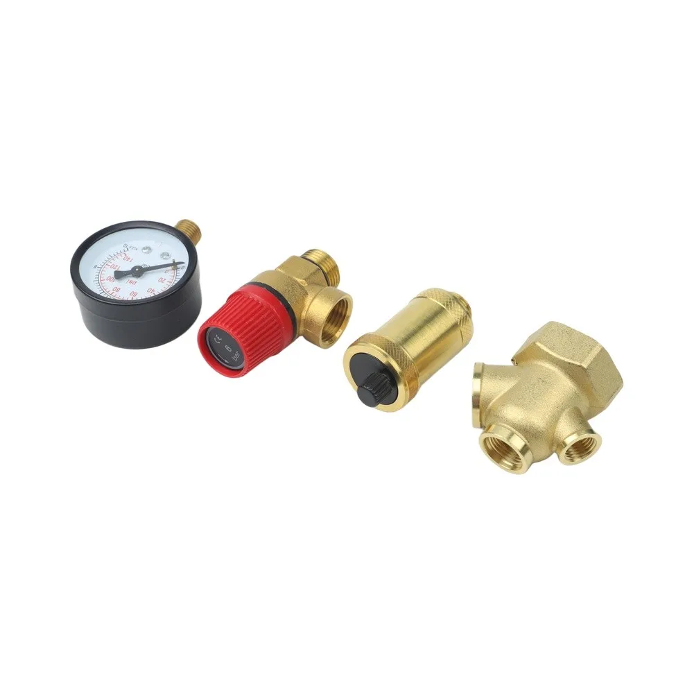 1Inch Boiler Safety Group Valvee Relief Valve, 3 bar, 50kW, Safer Fluid Delivery, Quick Vent , Golden Brass Material