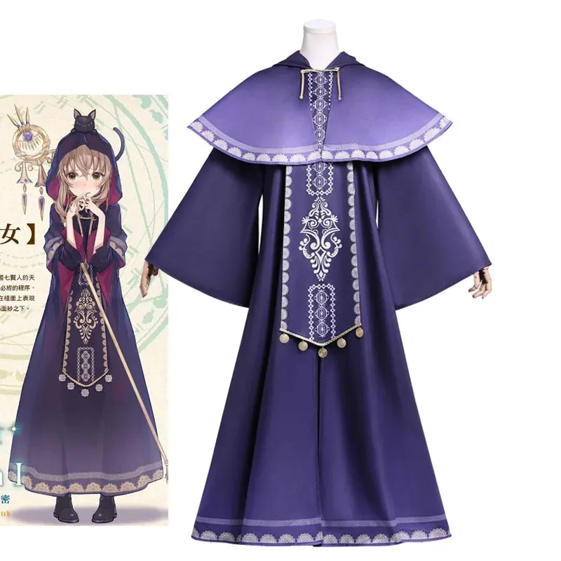 

Monica Cosplay Costume Secrets Of The Silent Witch Everett Halloween Anime Magical Girl's Magic Robe dt'99