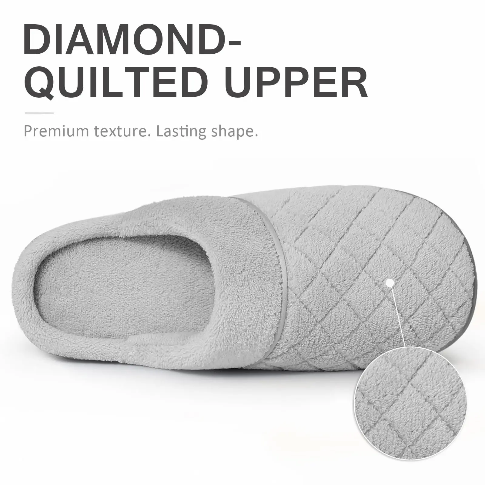 Smile Popcorn Women's Winter Memory Foam Slippers Indoor Non-Slip Closed Toe Slides Comfortable House Slippers for Women