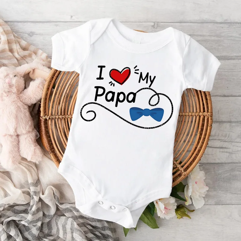 I love my papa funny baby Clothes Comfortable Onesie Bodysuit for Baby Jumpsuit for 0 To 24 Months Newborn
