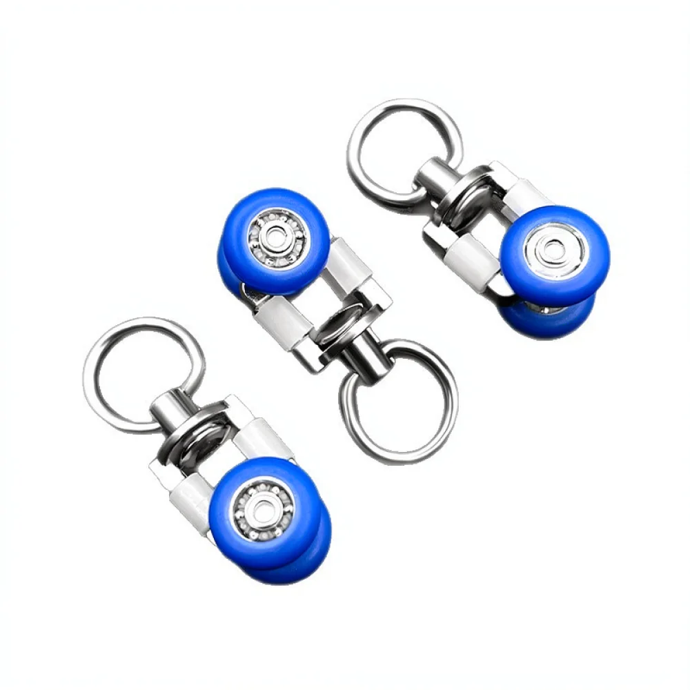 Stainless Steel Curtain Pulley Silent Universal Rail Glider Roller Household Window Drapery Hardware Accessory Fittings