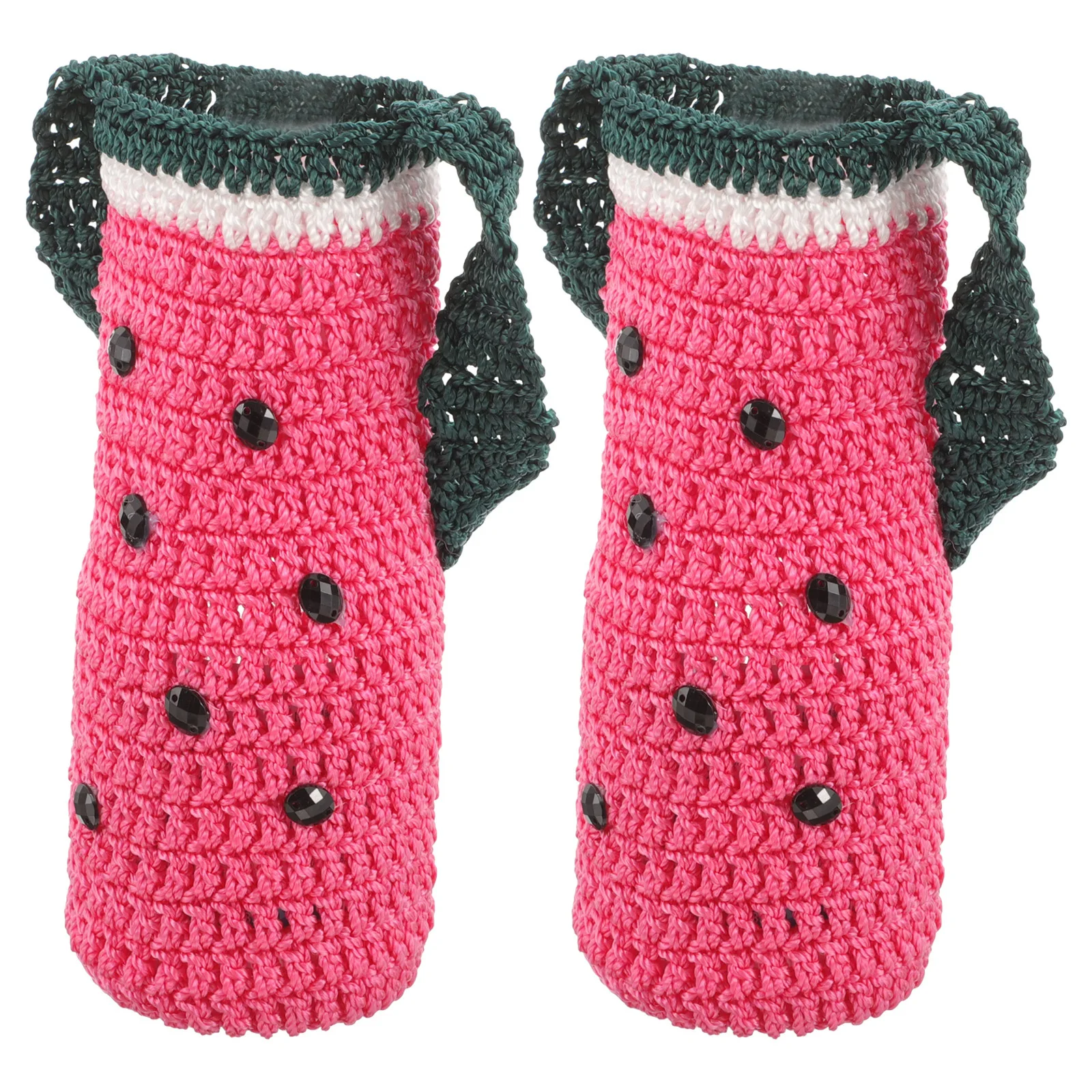 

2pcs Knitting Cup Cover 500Ml Heat-Insulated Bottle Sleeve For Glass Cup Anti-Scald Protector Knit Water Bottle Cover Soft