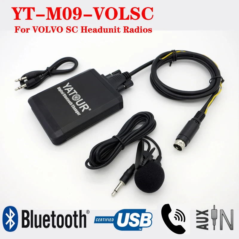 

Yatour Bluetooth USB MP3 player Phone call kit M09 Media Bluetooth adapter for Volvo SC headunit support USB3.0 FLAC APE WAV