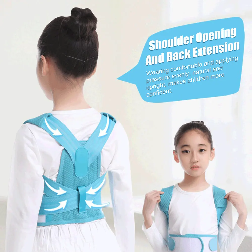 Adjustable Boys Girls Kid Posture Corrector Back Support Children Shoulder Belt Rectify Straighten Correction Pain Relief Beauty