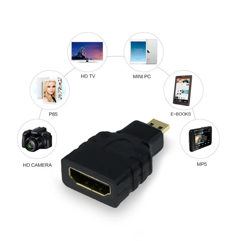 Kompatybilny z Mini HDMI 1.4 męsko-żeńskie złącze konwertera do HDTV 4K 1080 P kamera PC Notebook wyświetlacz przedłużacz Adapter