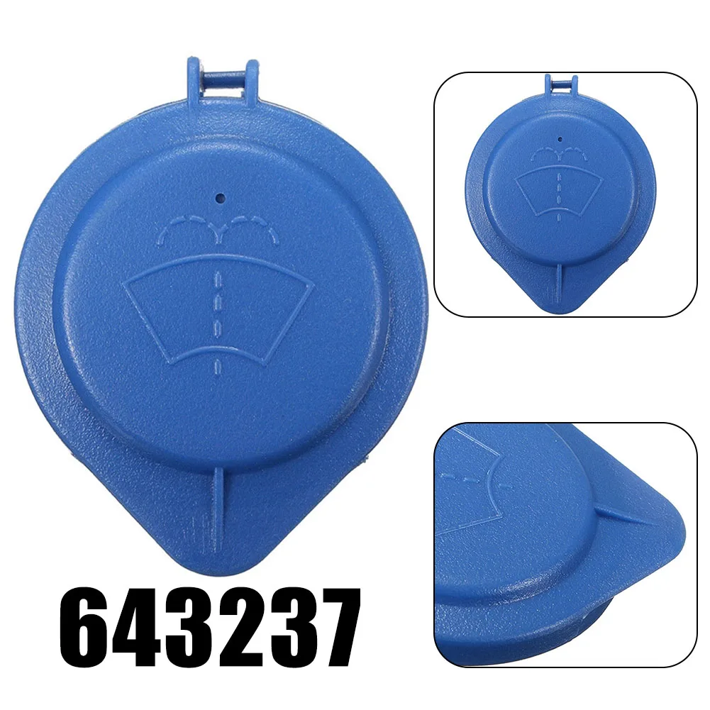 1 Pc Car Windshield Wiper Washer Fluid Reservoir Bottle Cap Cover Blue-Plastic For 407 3008 5008 C5 C6 643237 Washer Fluid Cap