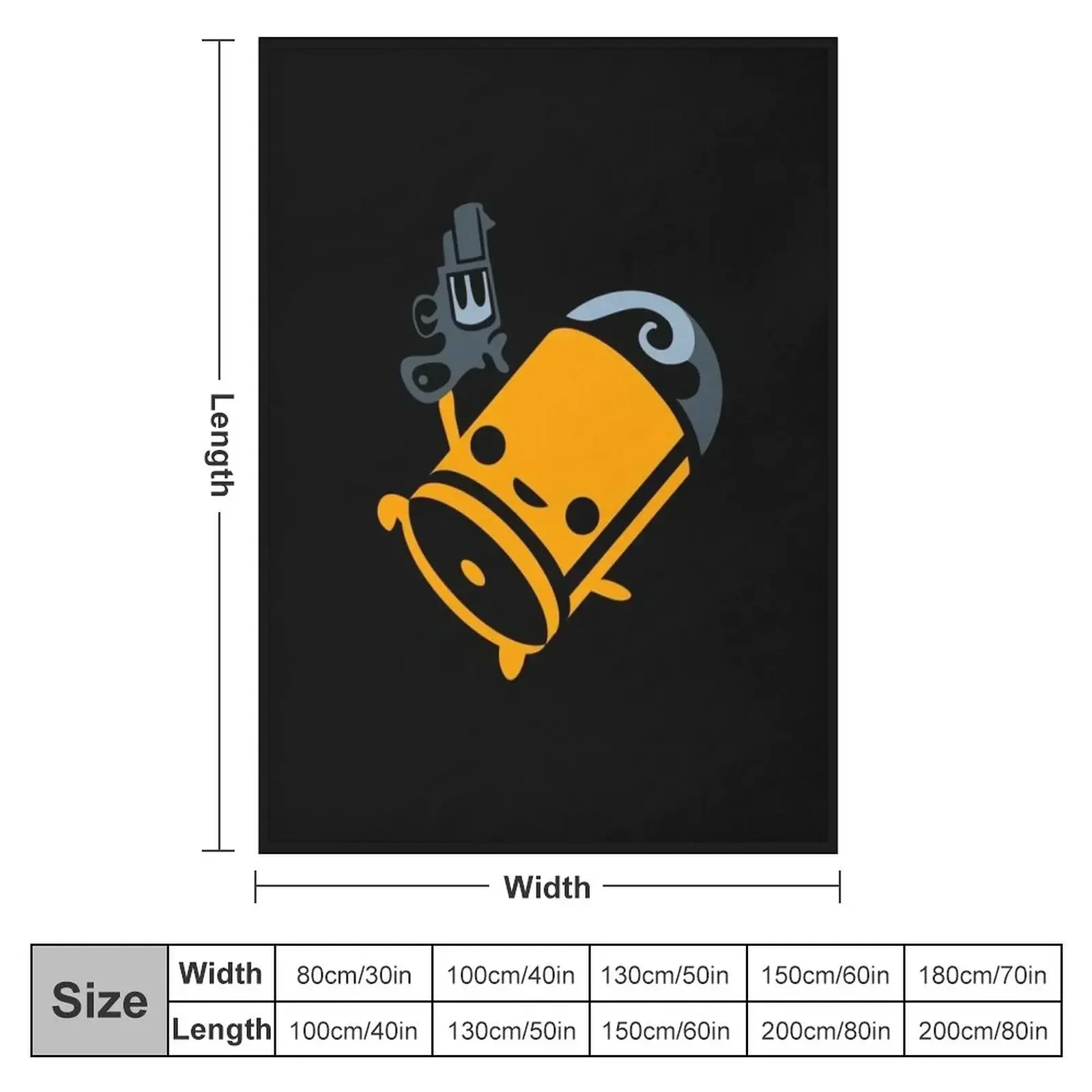 Enter The Gungeon Bullet Fanart Throw Blanket Beautifuls Decorative Throw blankets and throws Cute Blankets