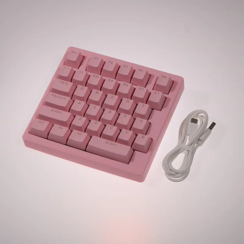 

E09 One-handed Keyboard Wired Single Mode 35Keys Customized Hot Swap Ergonomics Keyboard Gaming Office Mechanical Keyboards VIA