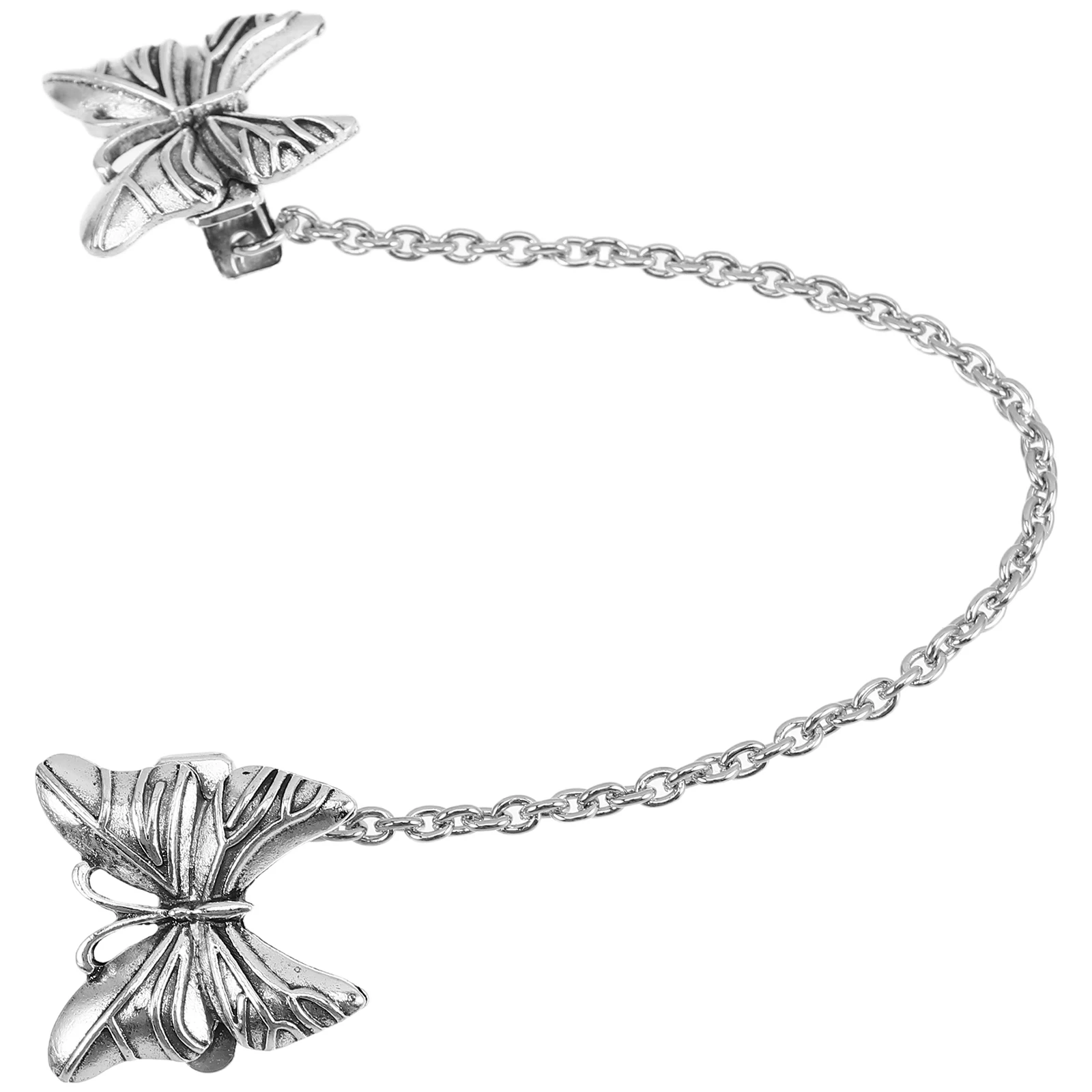

Collar Chain Cardigan Blouse Clip Zinc Alloy Shawl Butterfly Pin Brooch