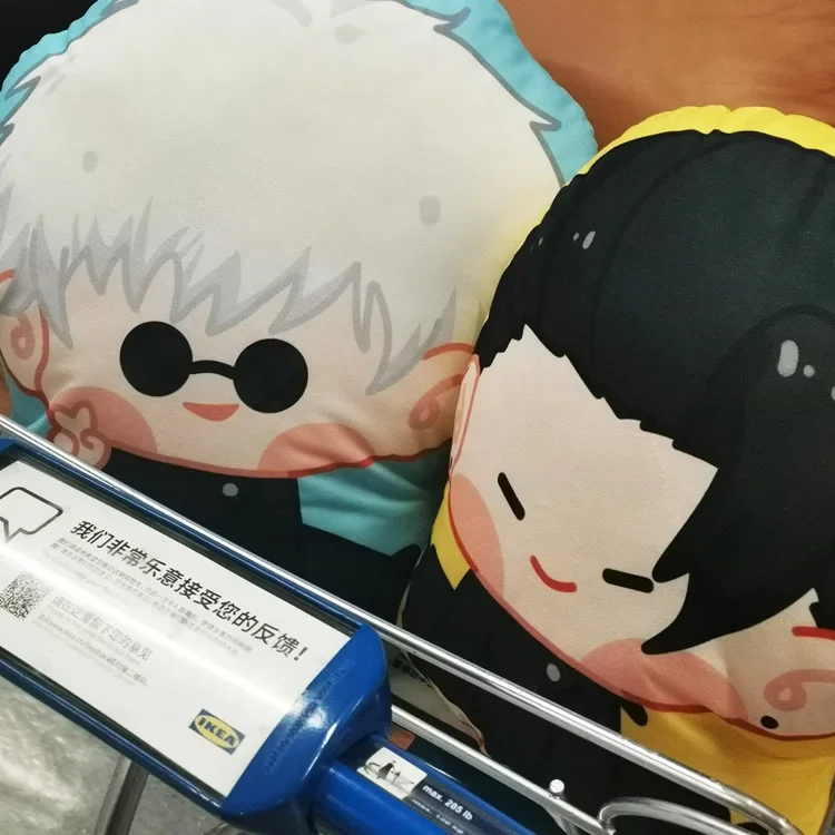 Anime Jujutsu Kaisen Satoru Gojo Geto Suguru Fushiguro Toji Amanai Riko Ieiri Shoko Cosplay Cartoon Cotton Cushion Pillow Gift